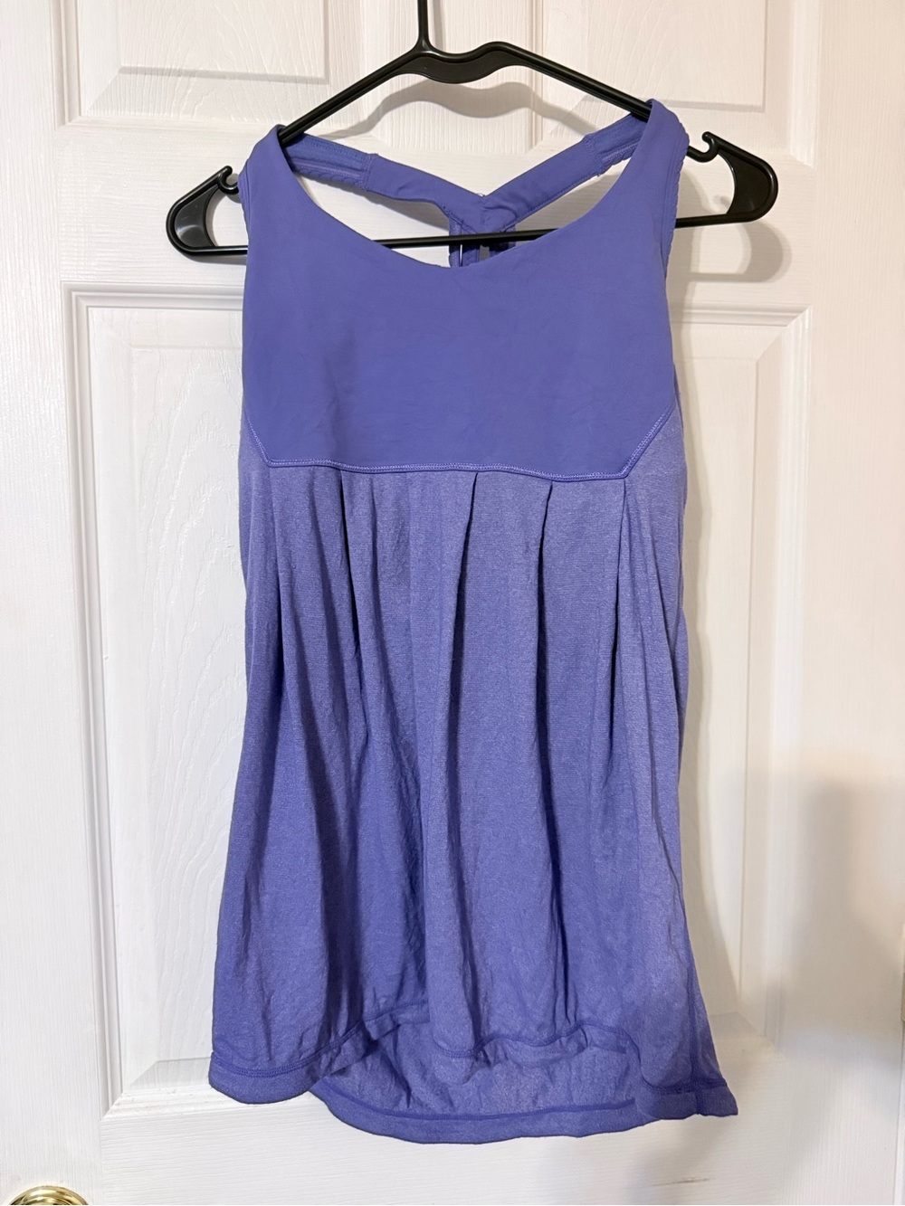 lululemon athletica Lavender Cross-Back Pleated Tank